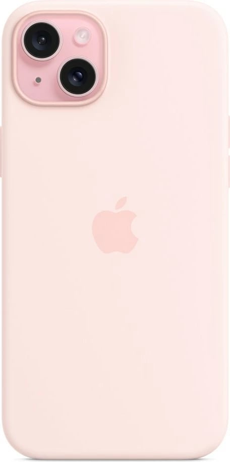 Mbështjellës Apple iPhone 15 Plus Silicone Case MagSafe, 6.7", rozë