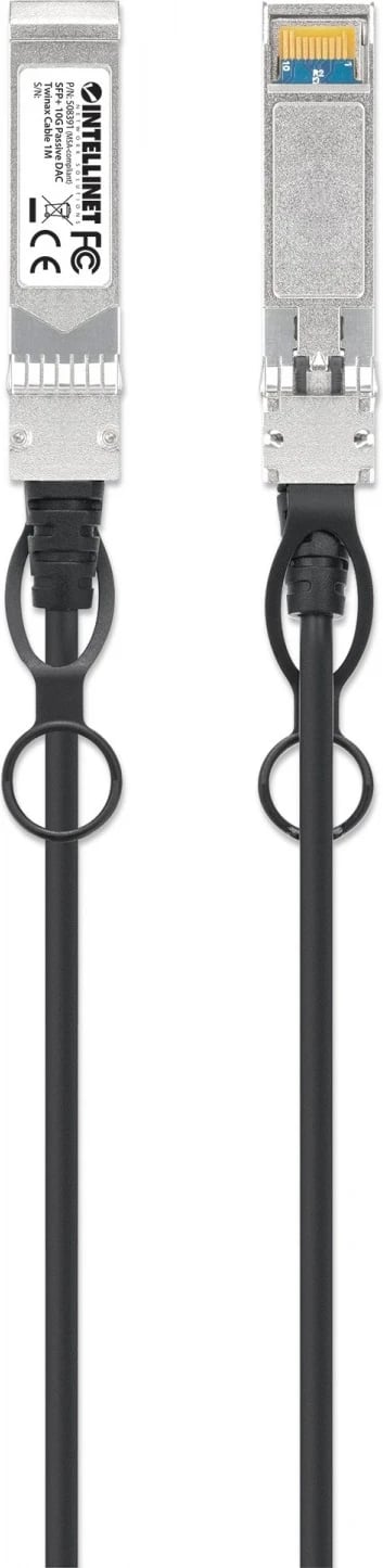 Kabllo Lidhëse Intellinet 508391 Twinax SFP+ 10G DAC, pasive, 1m, e zezë