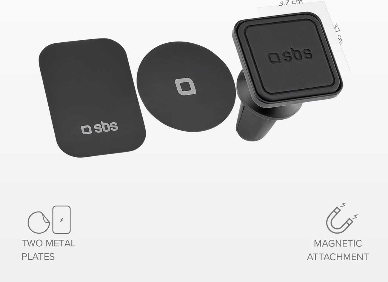 Mbajtës magnetik për celular SBS TESUPMAGLCLIP, i zi Mbajtës magnetik për celular SBS TESUPMAGLCLIP, i zi