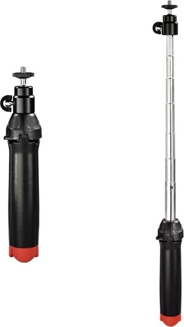 Tripod Hama Multi 4-in-1, 4601, mini, 20-90 cm, i zi me të kuqe
