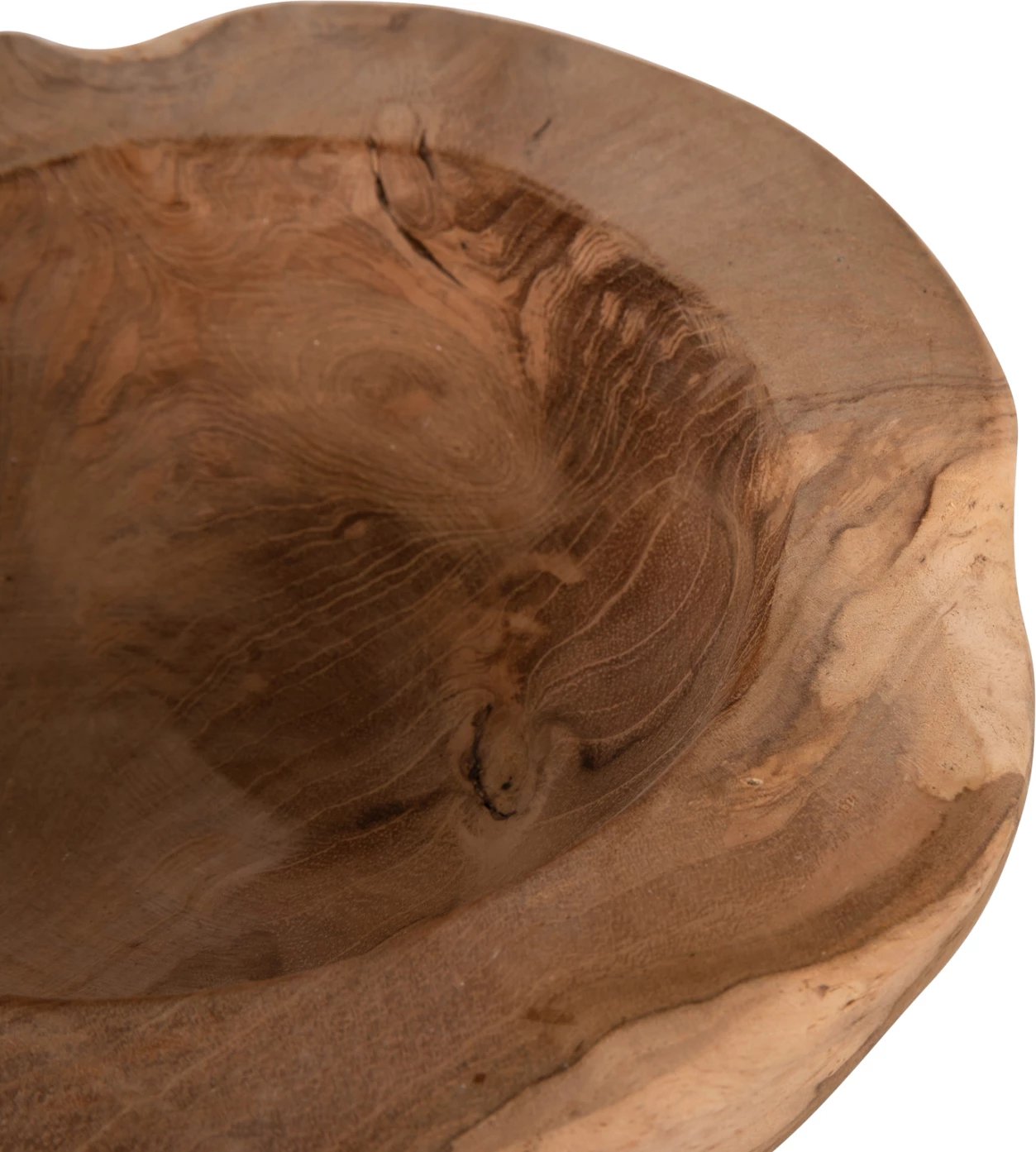 Enë dekorative për tavolinë, dru TEAK, YOKI, Φ19x6.5H cm