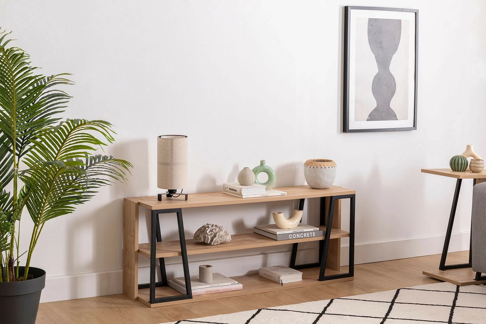 Komodë TV Hanah Home, Lissa Rafli, e zezë, sapphire