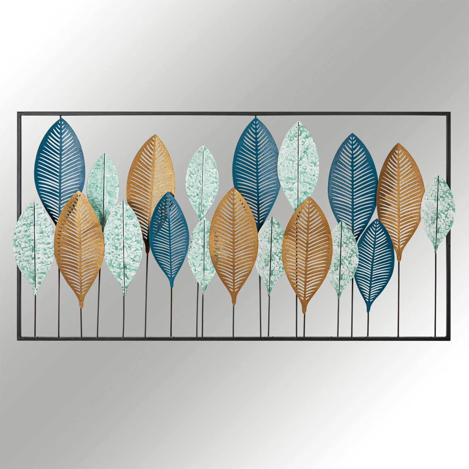 Aksesor dekorativ metalik për mur, Wallity, Bilge, shumëngjyrësh, 115x3x60cm