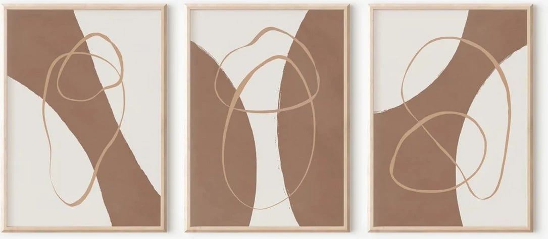 Pikturë dekorative me kornizë (3 copë), Wallity, 3Dartsohoset77