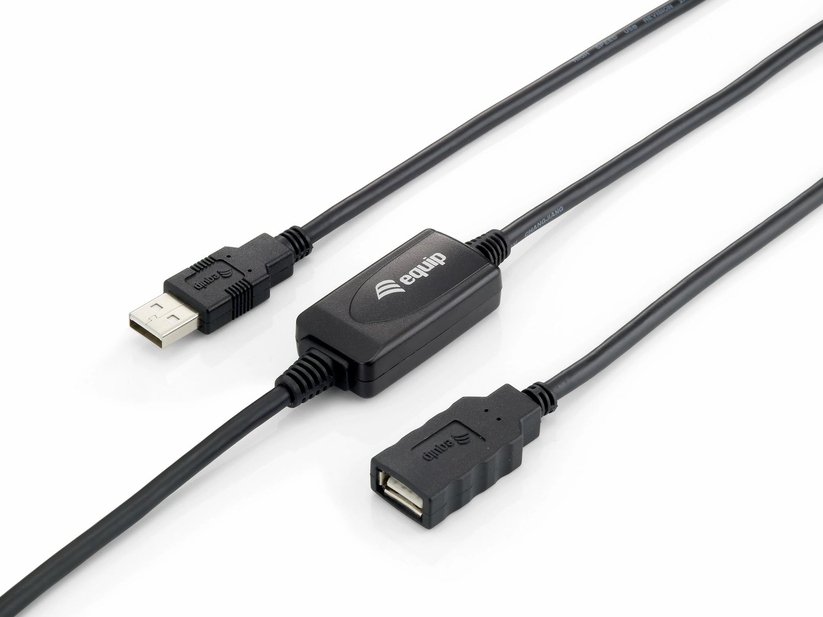 Kabllo zgjatëse USB 2.0 aktive Equip 10m, USB A mashkull/femër, e zezë