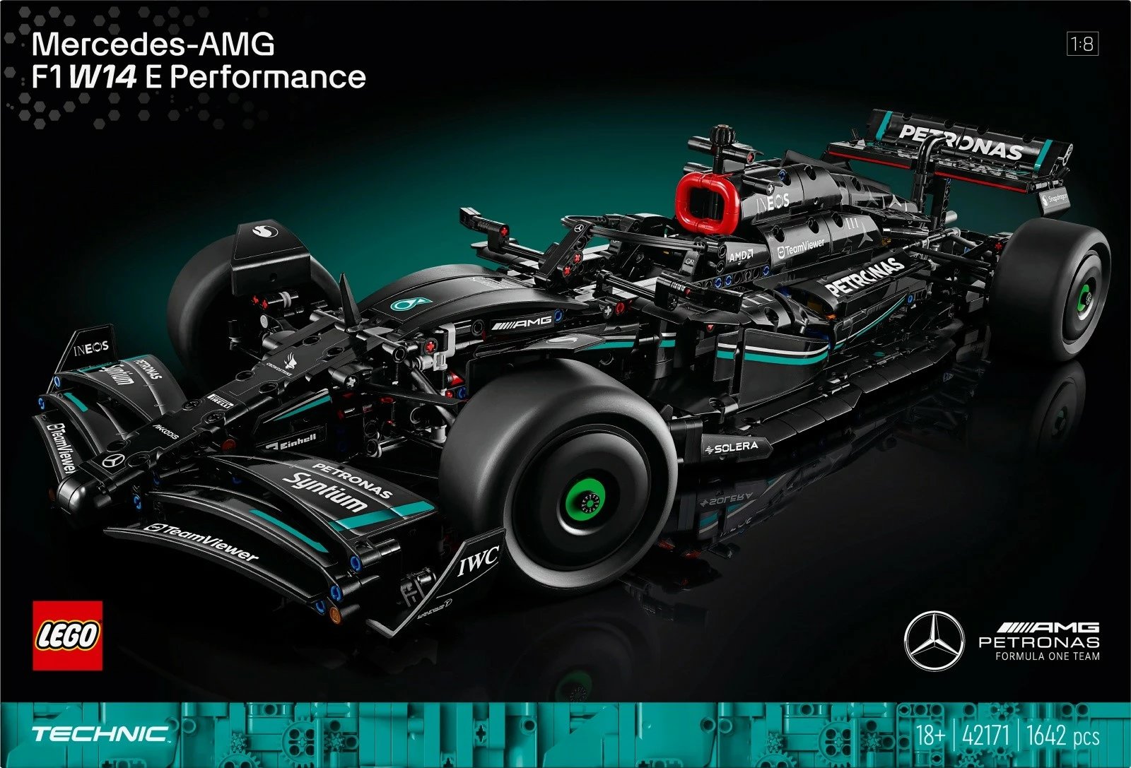 Set ndërtimi LEGO Technic Mercedes-AMG F1 W14 E Performance, 1642 pjesë, e zezë