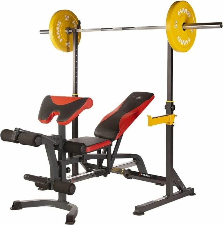 Stendë multifunksionale për barbell HMS, e zezë