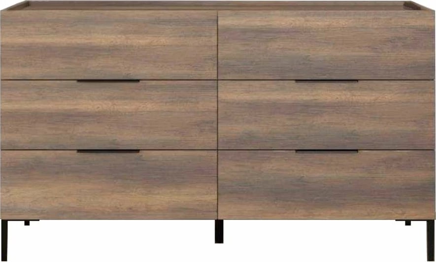 Komodë Hanah Home, Sfn-1760-Oo-1, ngjyrë arre, 6 sirtarë