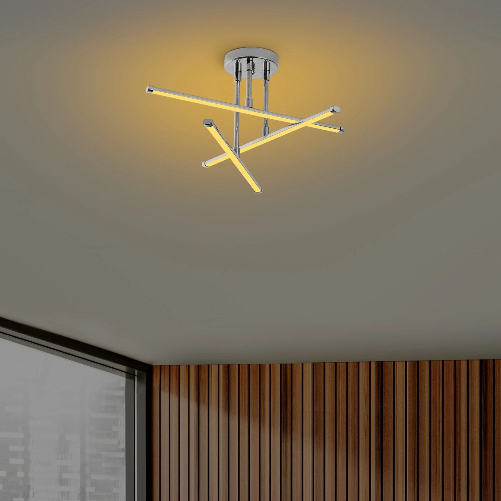 Llambë tavani Opviq, Ledflower-13652, krom, 51x26cm