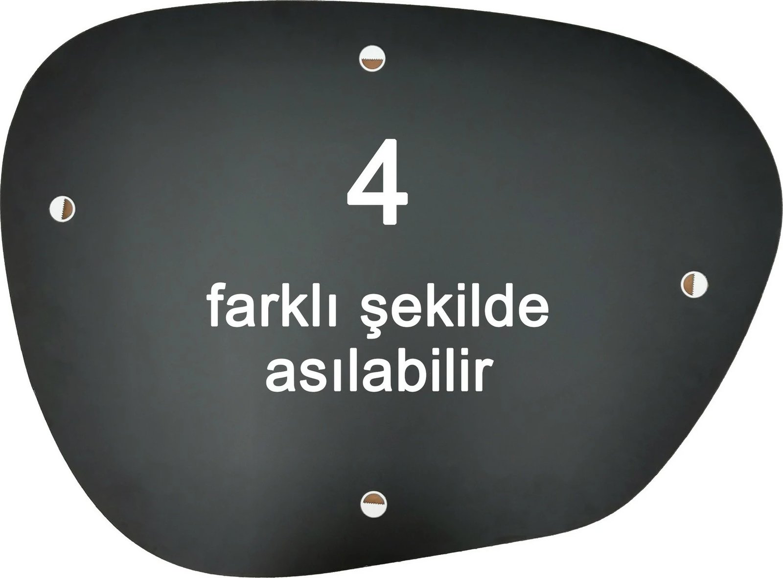 Pasqyrë moderne, formë amorfe, ngjyrë transparente, Hanah Home