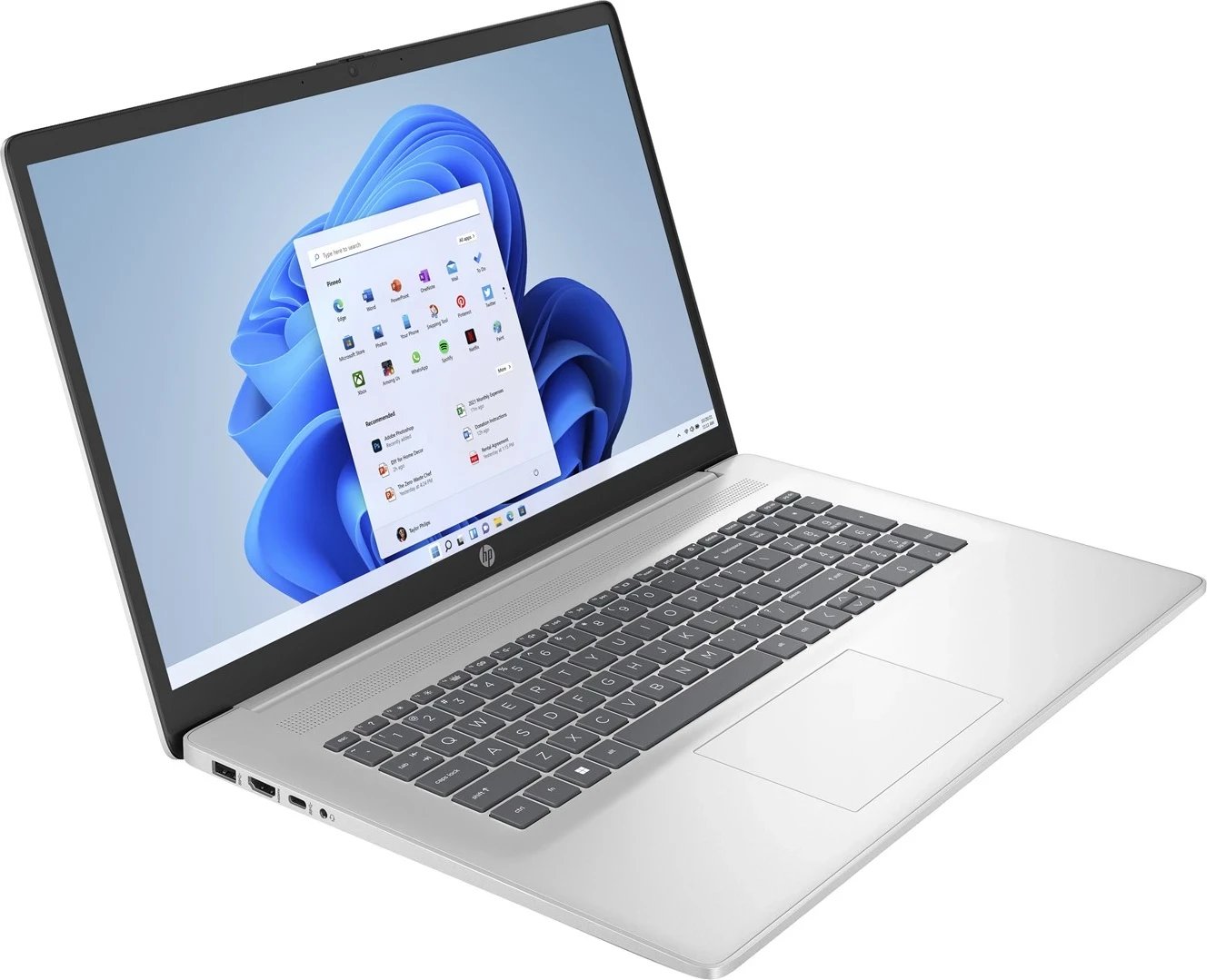 Laptopi HP 17-cp2065nw, 17.3' Full HD, AMD Ryzen™ 3, 8GB RAM, 512GB SSD, Wi-Fi 5, Argjendtë