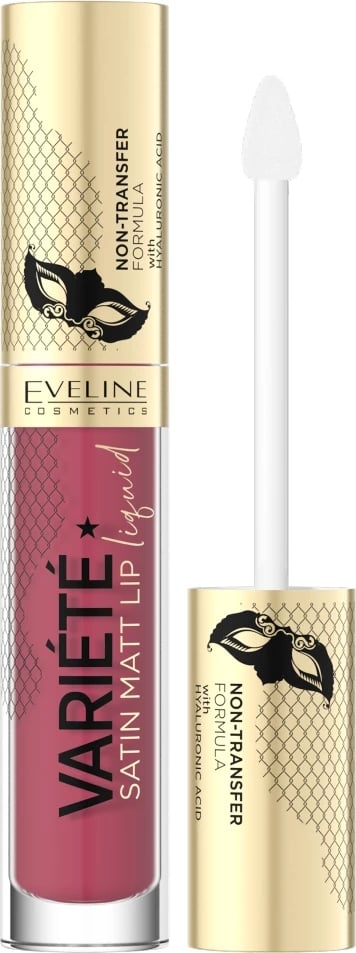 Buzëkuq i lëngshëm mat Eveline Cosmetics Variete Satin Matt Lip Liquid Lipstick për femra 06, 4.5ml