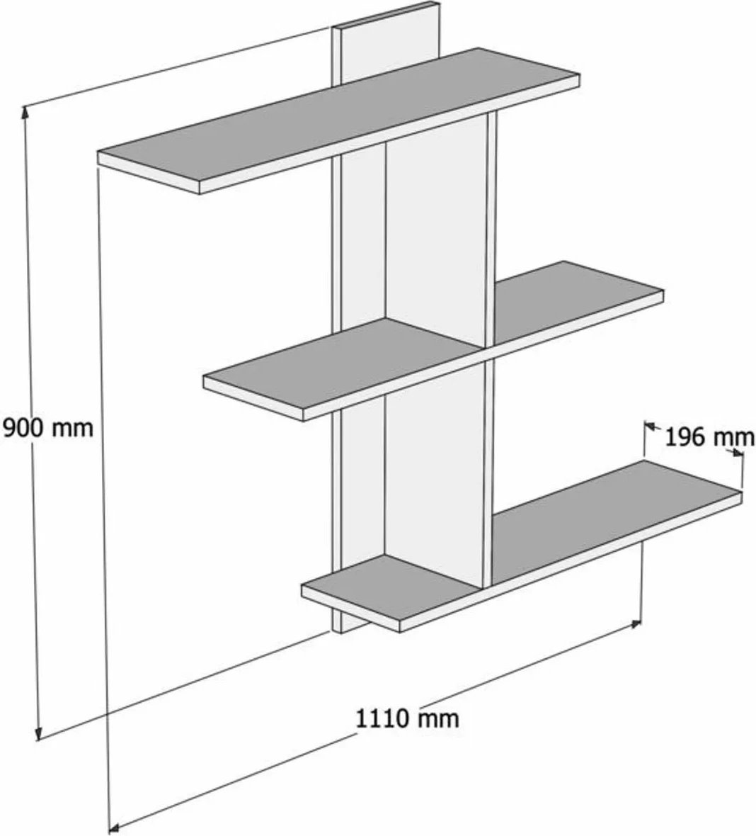 Raft muri Hanah Home, Bahro - ngjyrë safir, antracit