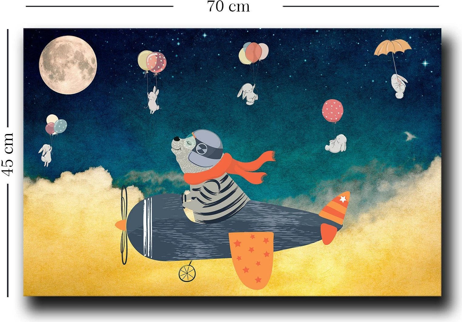 Pikturë dekorative në kanavacë, Wallity, 4570COC-017, shumëngjyrëshe, 45x70cm