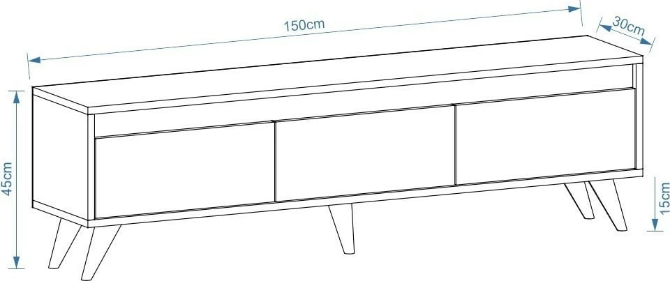 Komodë TV, ngjyrë arre, Skye Decor, Century