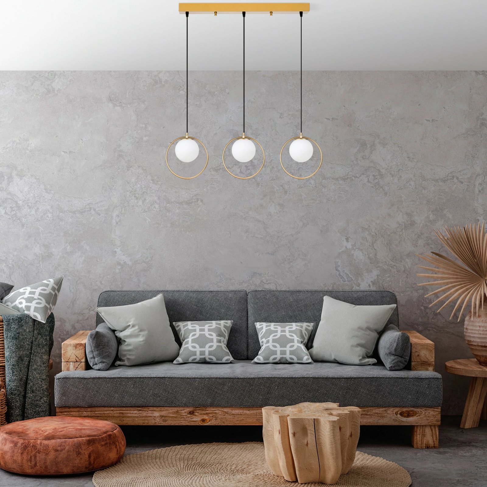 Llambë tavani Opviq Dolunay, ngjyrë ari, 96x15x126cm