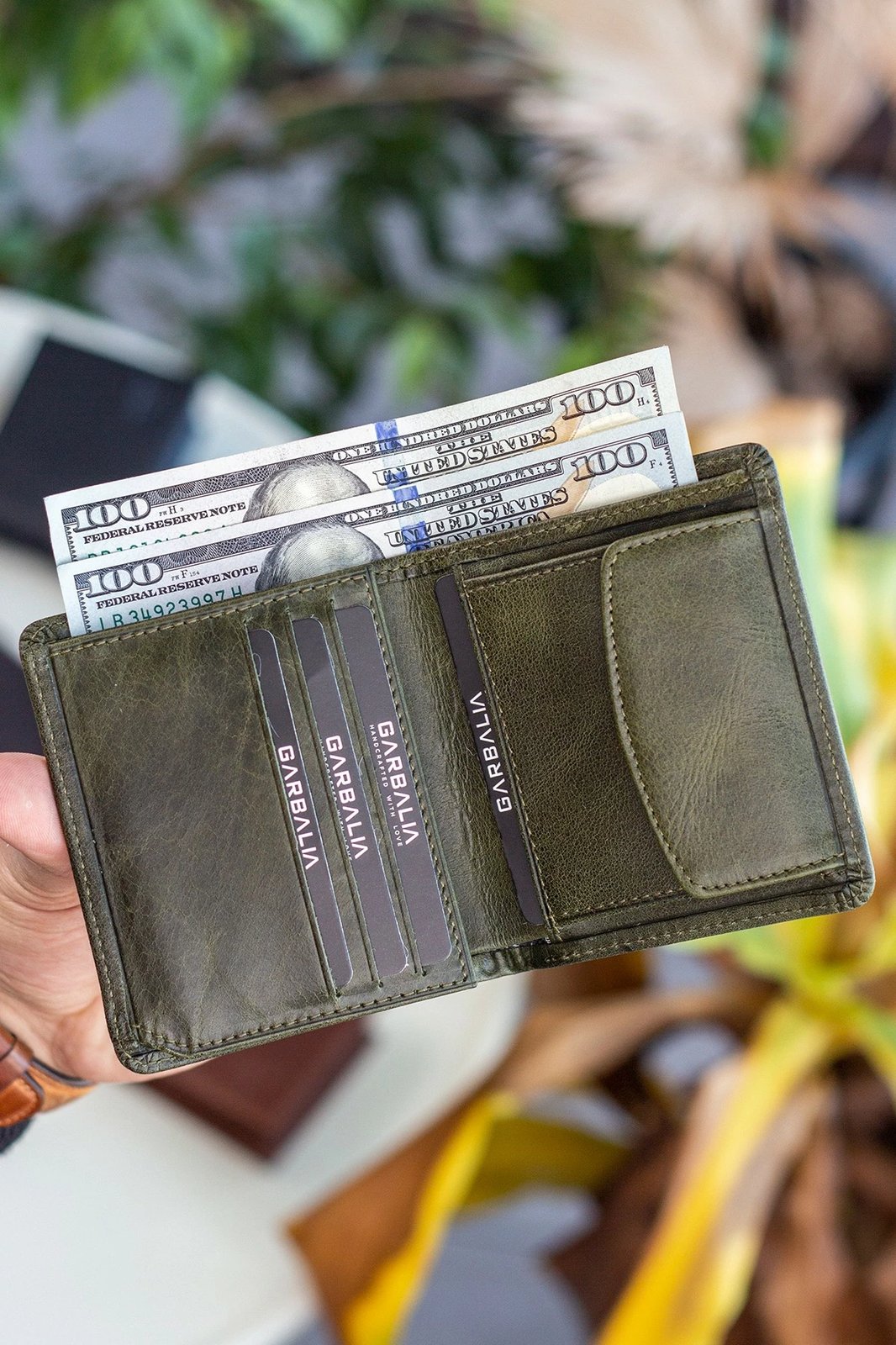 Portofol për burra Zoozie Bags, Dallas, ngjyrë e gjelbër e çmendur