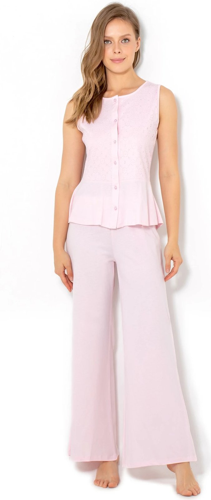 Set pizhamash për gra, ngjyrë rozë, Jumeon, 002-000517