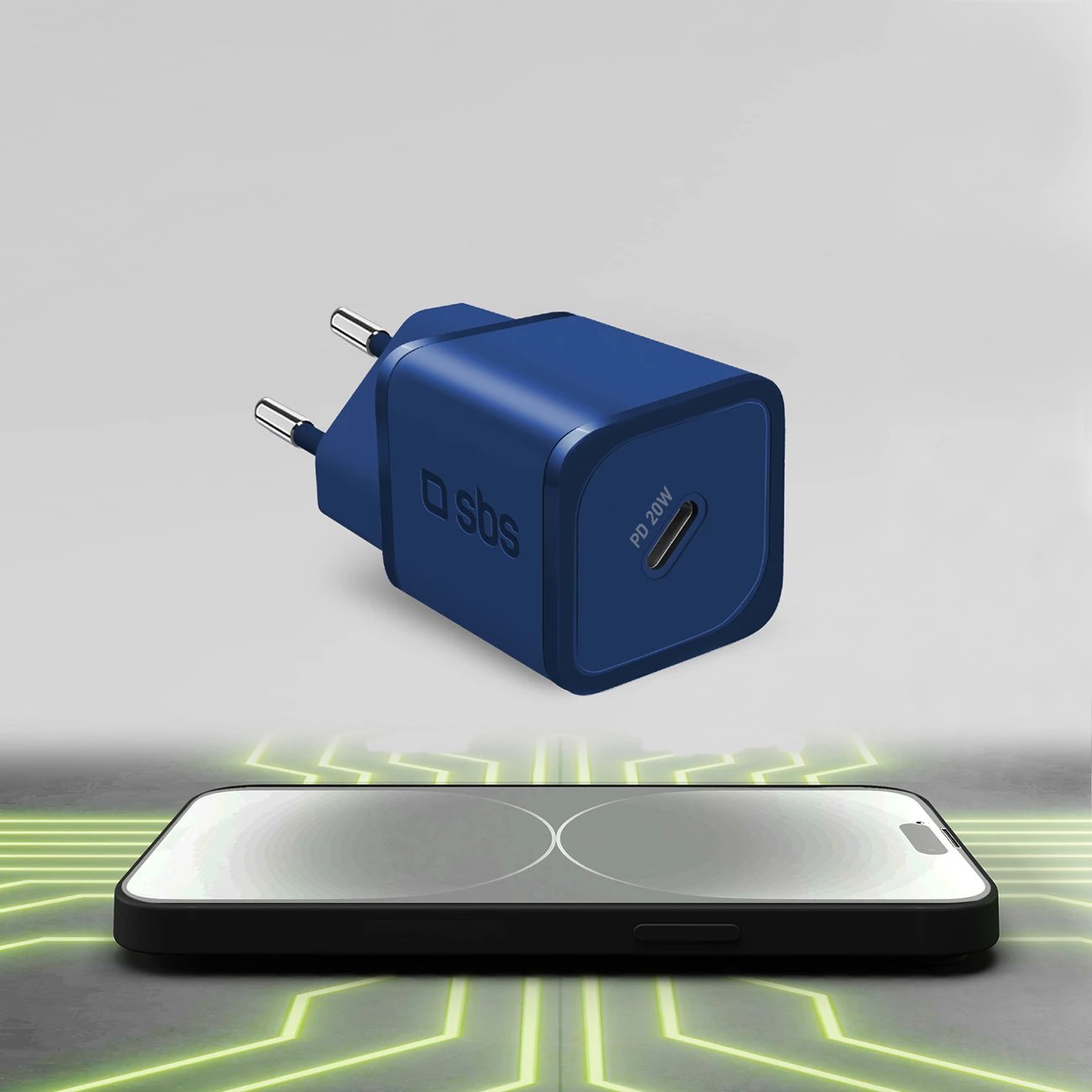 Karikues muri SBS TETRGAN1C20B, 20W, GaN, USB-C, Kaltër