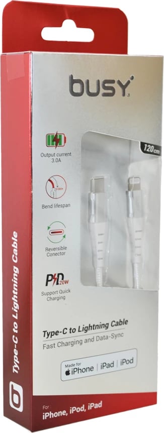 Kabllo për Iphone me Type C lightning cable 1.2 cm