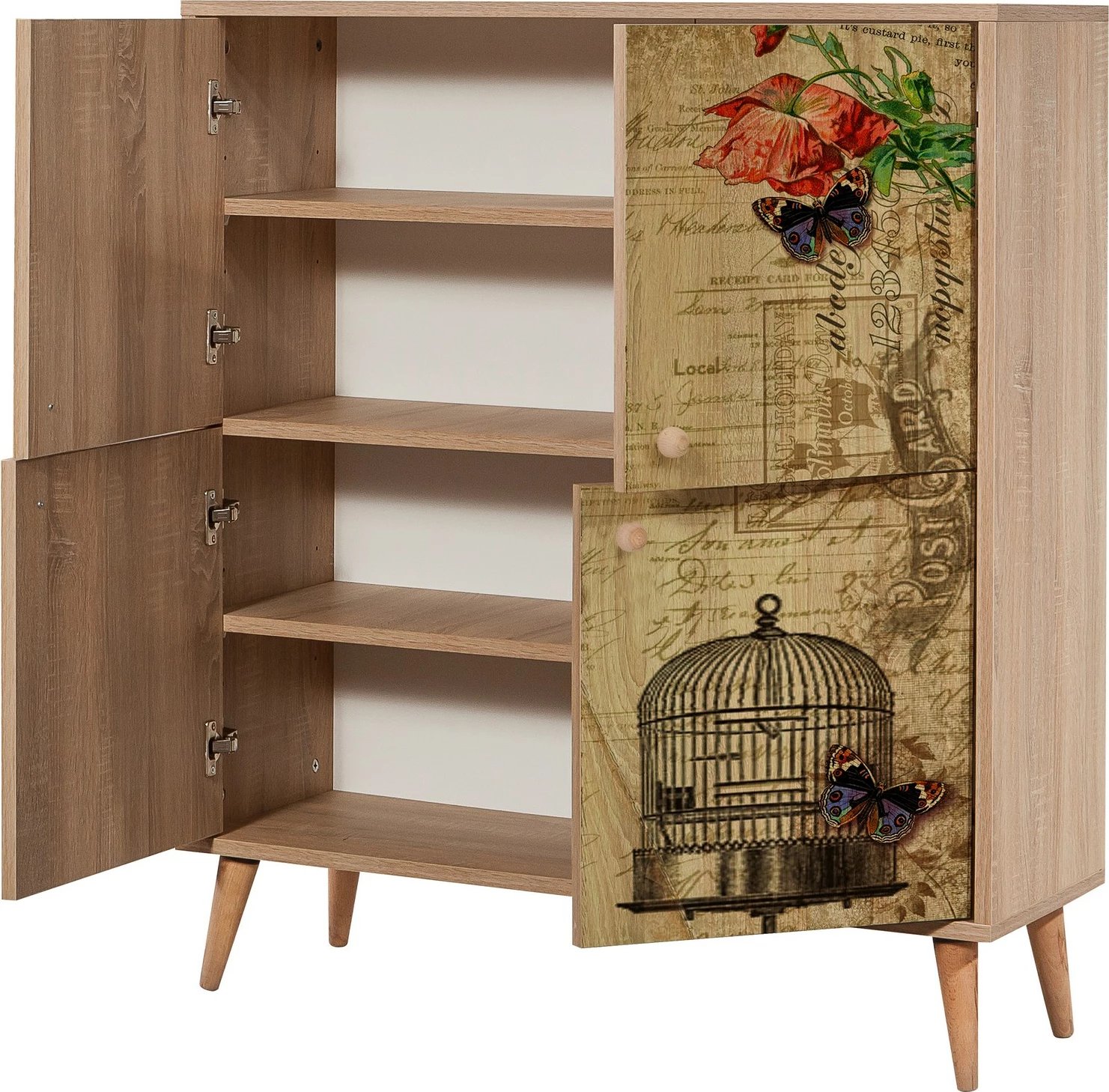 Dollap multifunksional Hanah Home, Multilux - 734, ngjyrë lisi Sonoma