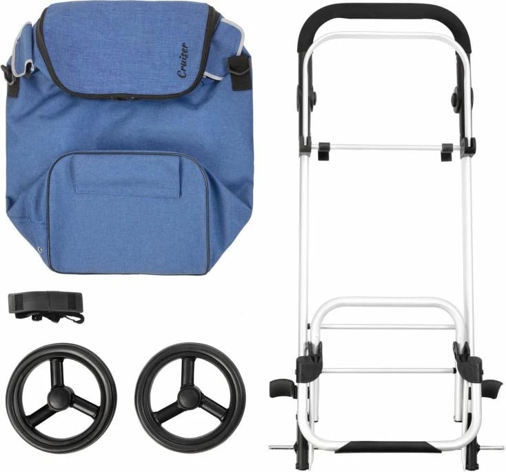 Karrocë blerjesh Cruiser, Yakimasport, për meshkuj dhe femra, blu
