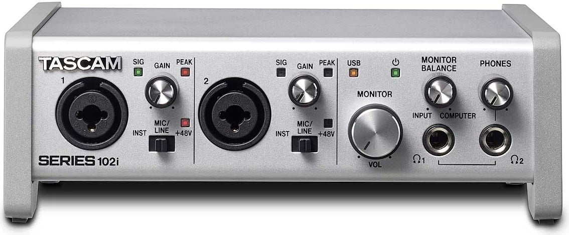 Interfejs audio TASCAM SERIES 102i, 2 kanale, 24 bit, Argjend