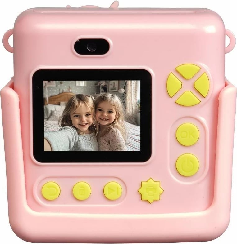 Kamerë instant denver KPC-1363RO për fëmijë, me ekran LCD 2", MicroSD, rozë