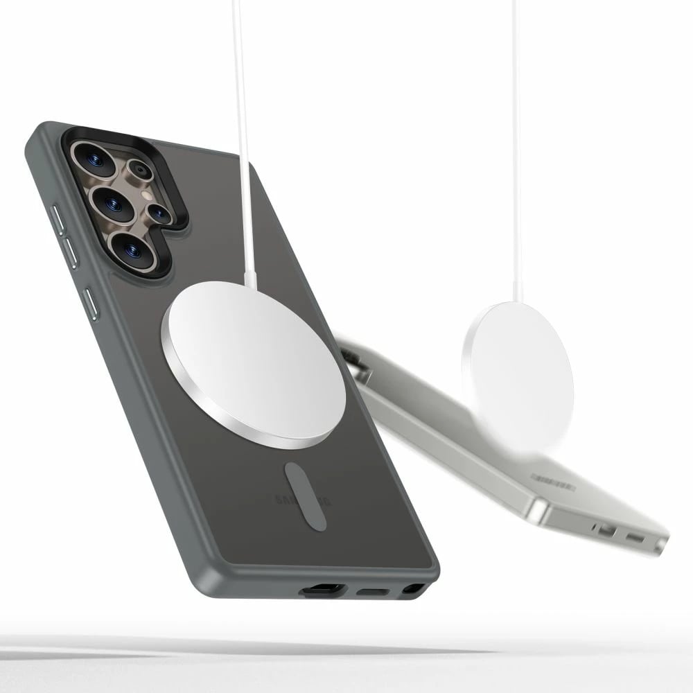 Mbështjellës Tech-Protect MagMat MagSafe për Samsung Galaxy S25 Ultra, Gri Transparent