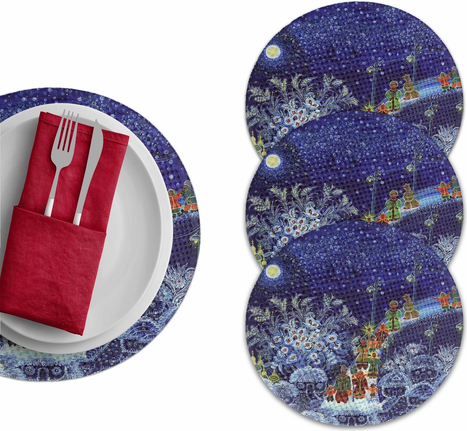 Set nënshtruesish tavoline Hermia Concept, shumëngjyrësh, 37cm, 4 copë