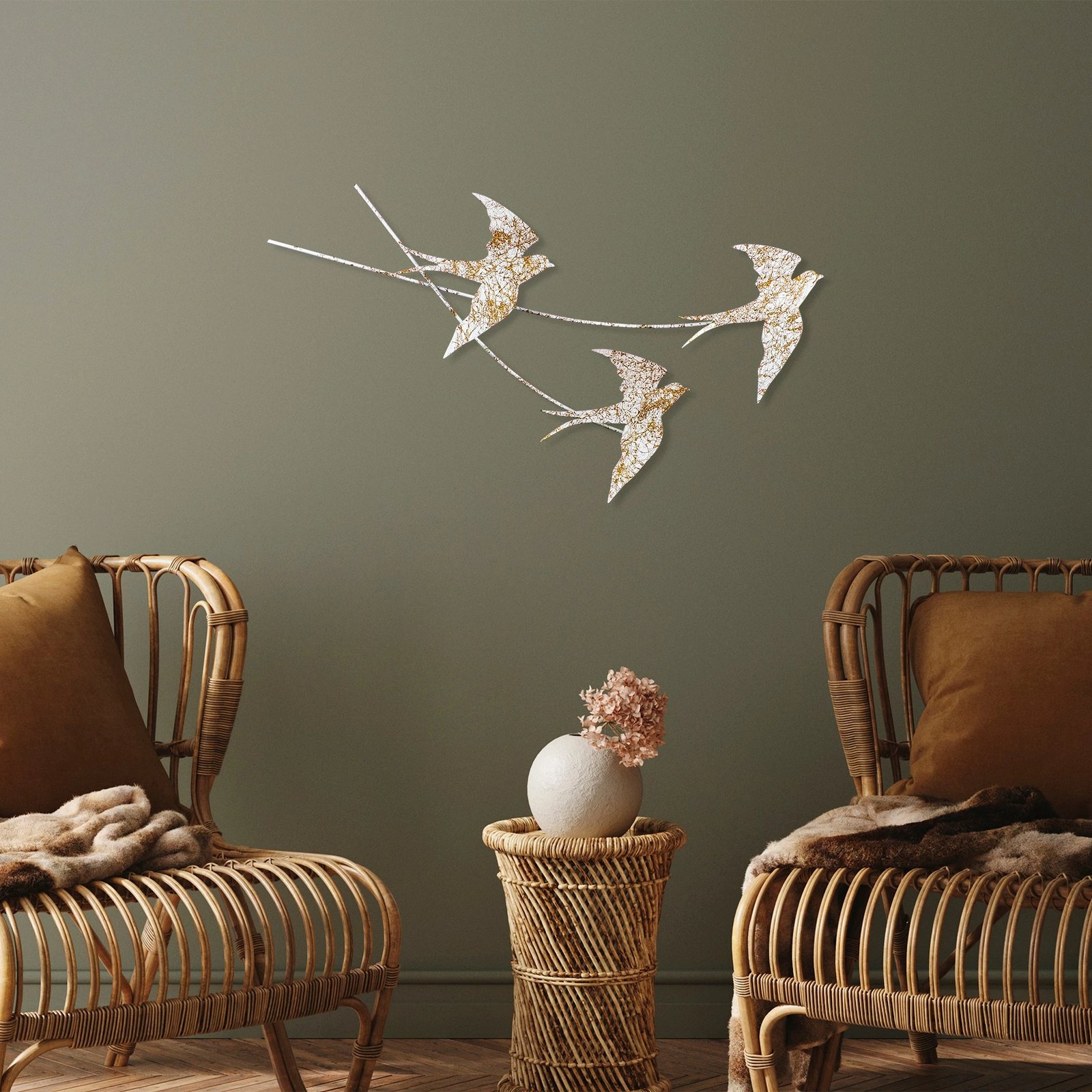 Aksesor dekorativ metalik për mur, Wallity, Wallow 6