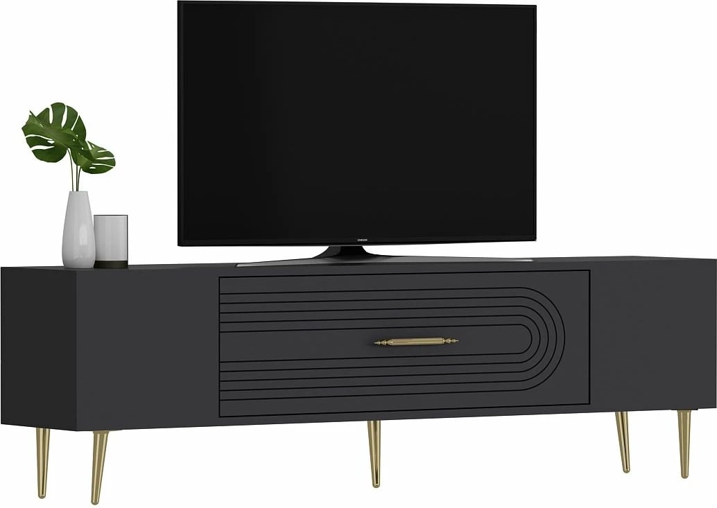 Komodë TV Skye Decor, anthracite, gold, Dekol3