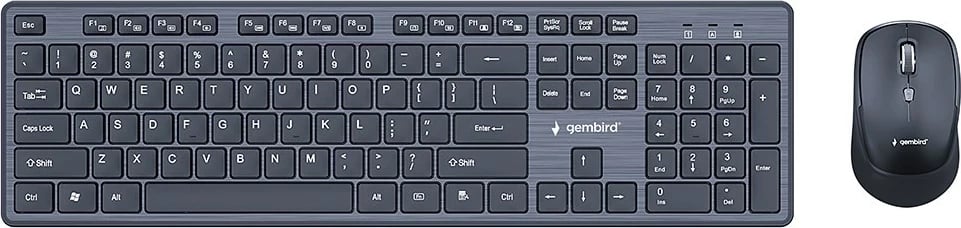 Set tastierë dhe maus Gembird KBS-WCH-04, pa tela, i zi