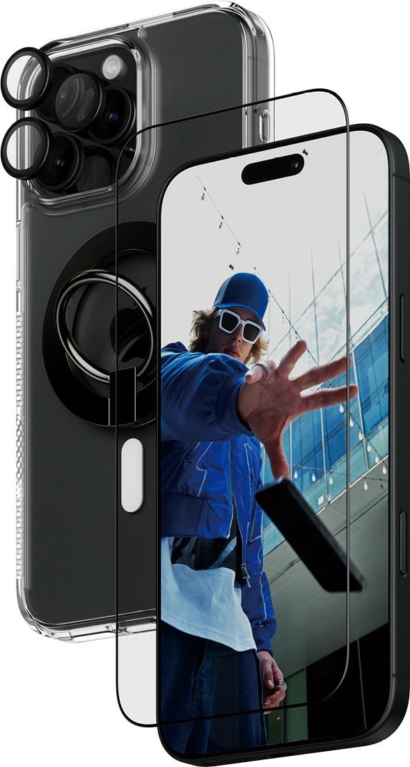 Mbrojtës ekrani PanzerGlass për iPhone 16 Pro Max, 4-në-1, transparent
