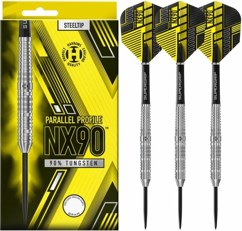 Shigjeta darts Harrows, unisex, të verdha/gri