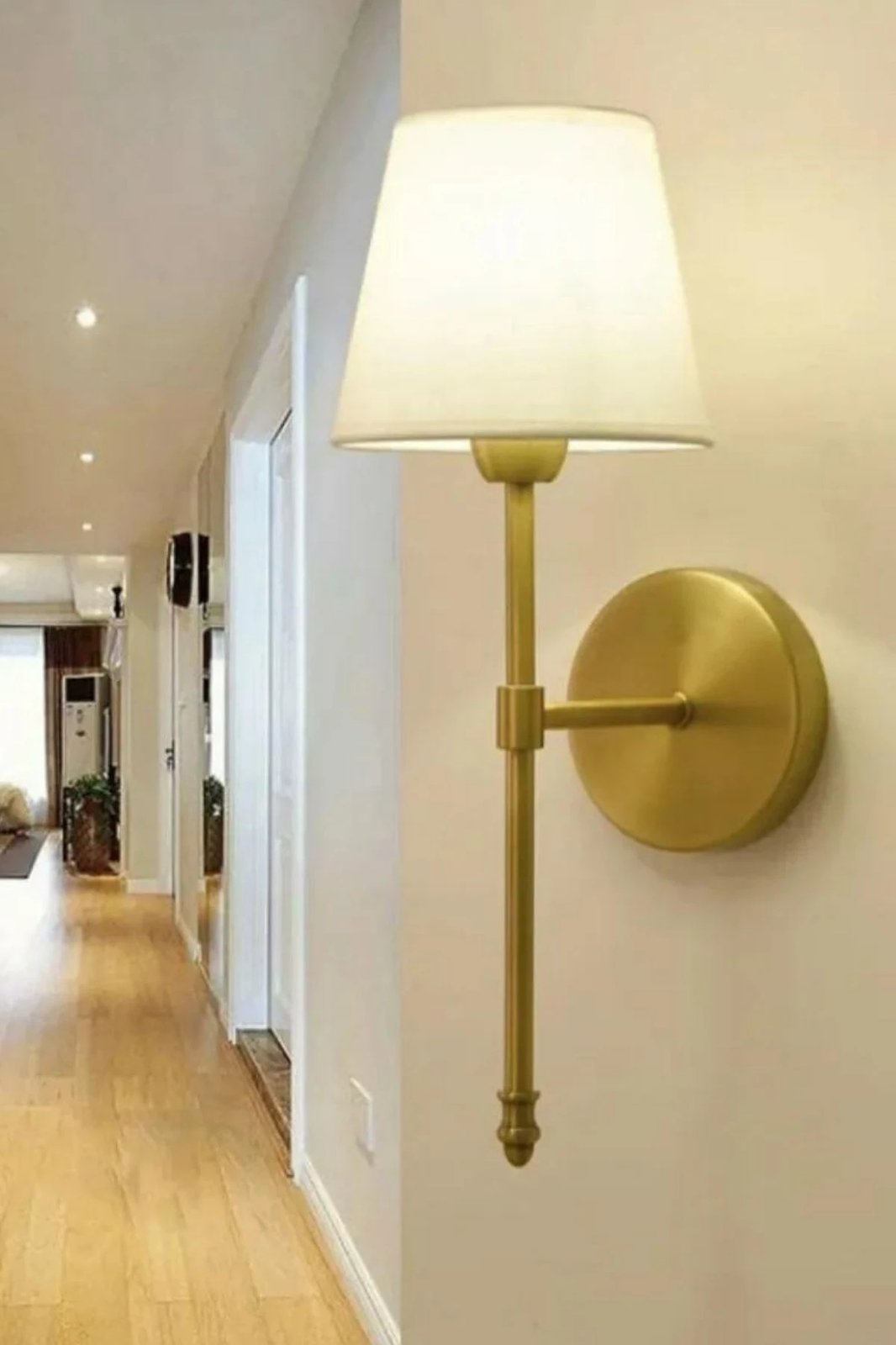 Llambë muri Opviq, Dawin - 8876-1P, ngjyrë ari dhe krem