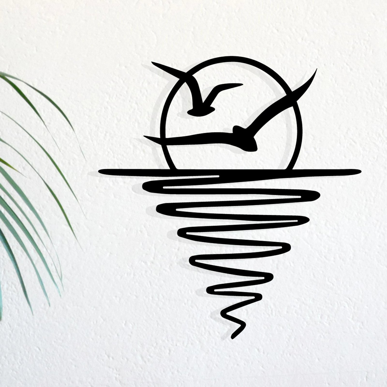 Aksesor dekorativ metalik për mur Wallity, Nostalgia, ngjyrë e zezë, 51x54.5cm