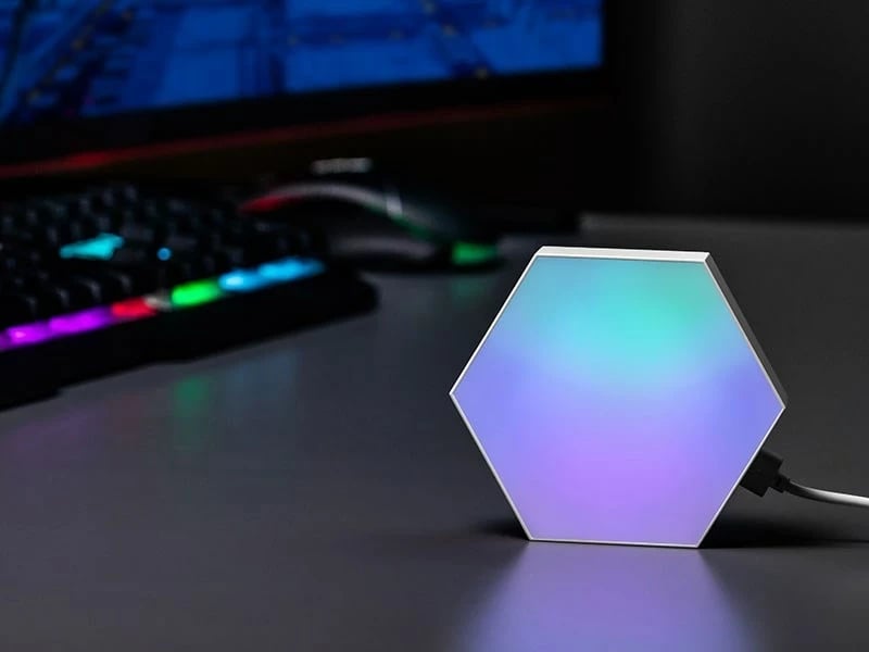 Llampa dekorative Tracer hexagonal RGB Ambience, Smart Hexagon TRAOSW47256, Multingjyrëshe