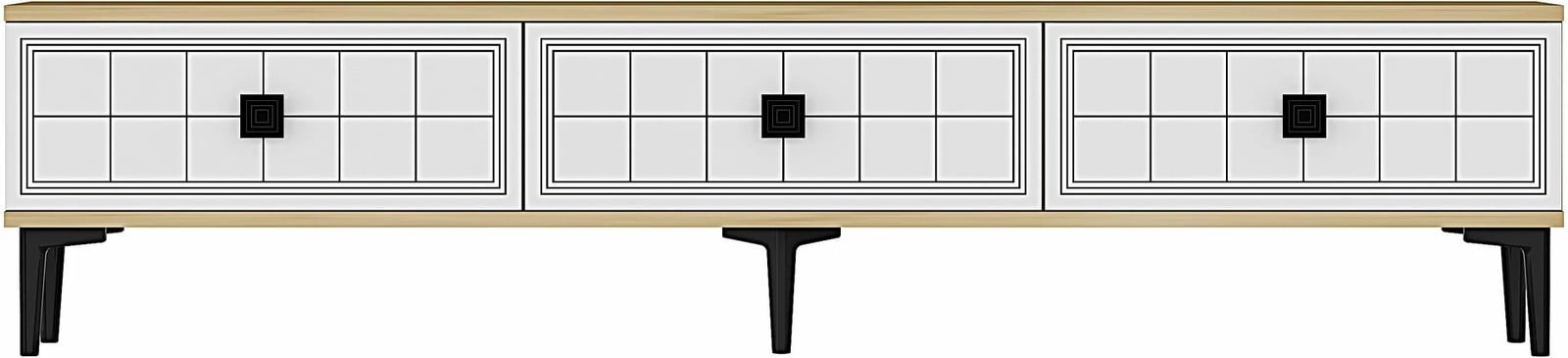Komodë TV Skye Decor, Yuka 180, ngjyrë lis safir dhe e bardhë