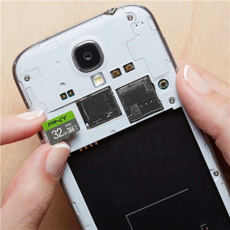 Kartelë memorie PNY Elite 32GB microSDHC Class 10 U1, gjelbër/gri