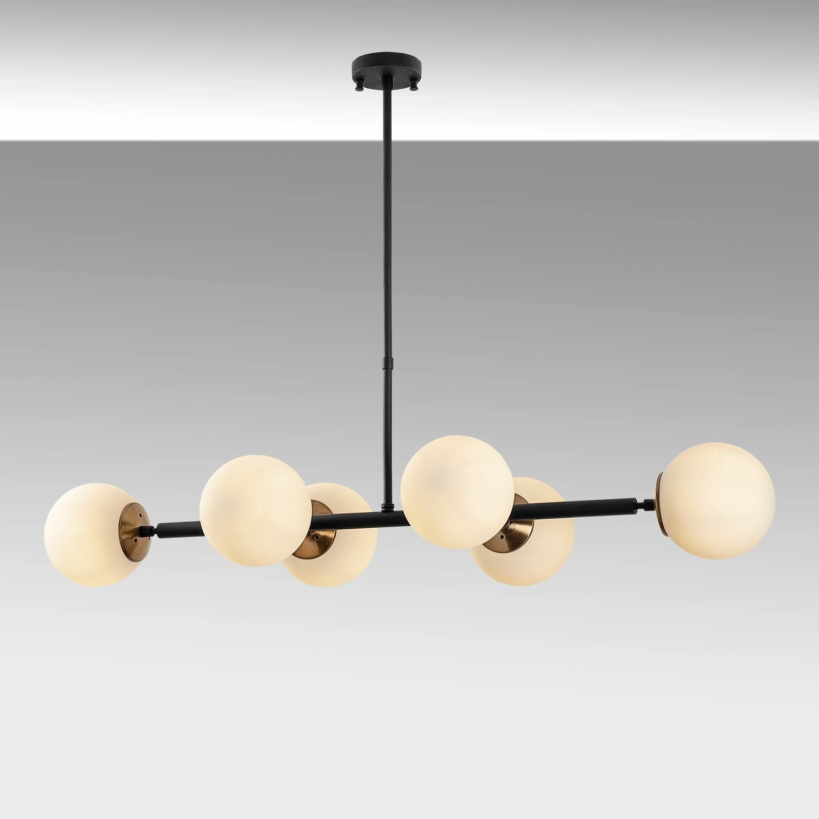 Llambë tavani Opviq Fazli - 10485, ngjyrë e zezë, antike, krem, 6 copa