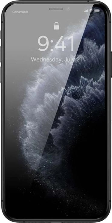 Mbrojtës ekrani xham i temperuar Baseus SGBL060602 për iPhone XS Max/11 Pro Max, 0.3mm, 2 copë, Zi