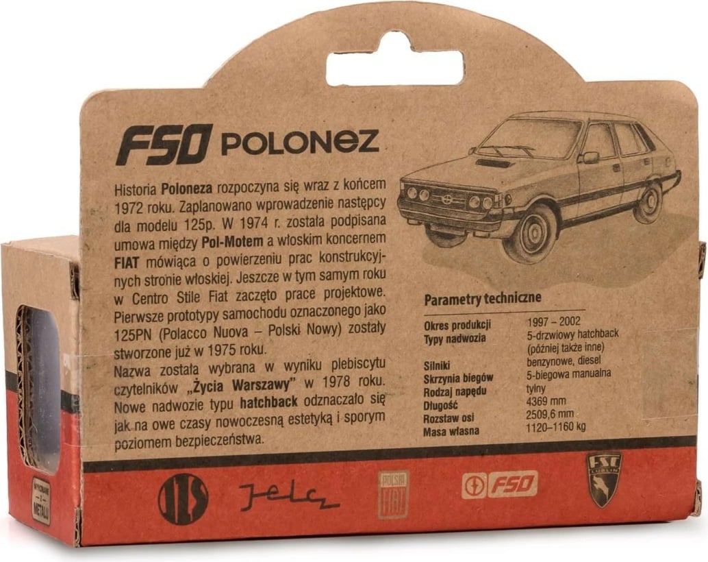 Makina lodër Daffi FSO Polonez K-582, 1:43, portokalli