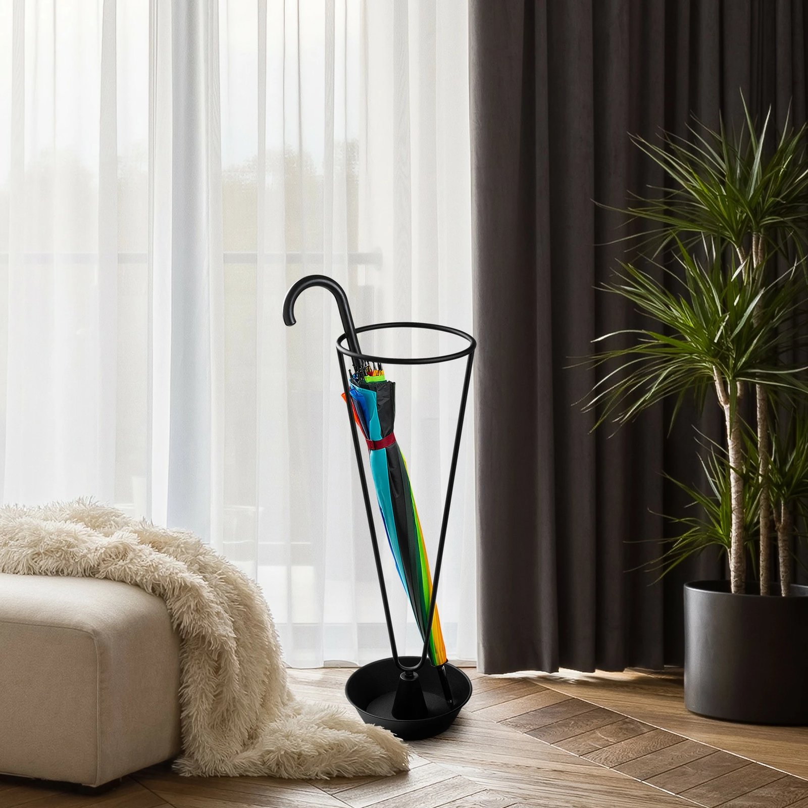 Stendë për ombrella, e zezë, Evila Originals, 22x22x70cm