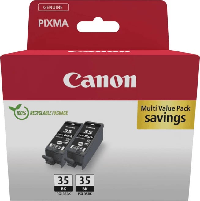 Kartush boje, Canon PGI-35 (1509B029) 9.3 ml, rendiment 191 faqe, paketë dyshe, e zezë