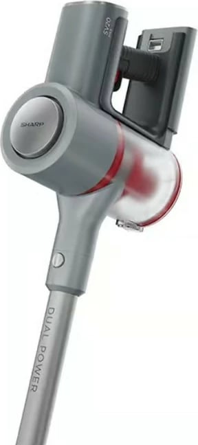 Fshesë me korrent vertikale Sharp VC-SV20AEU-S, pa kabllo, 2 bateri, HEPA H13, Argjendi