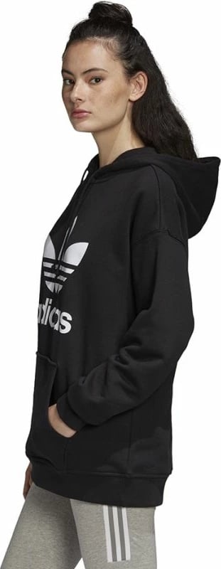 Duks adidas Trefoil Hoodie për Femra, i zi