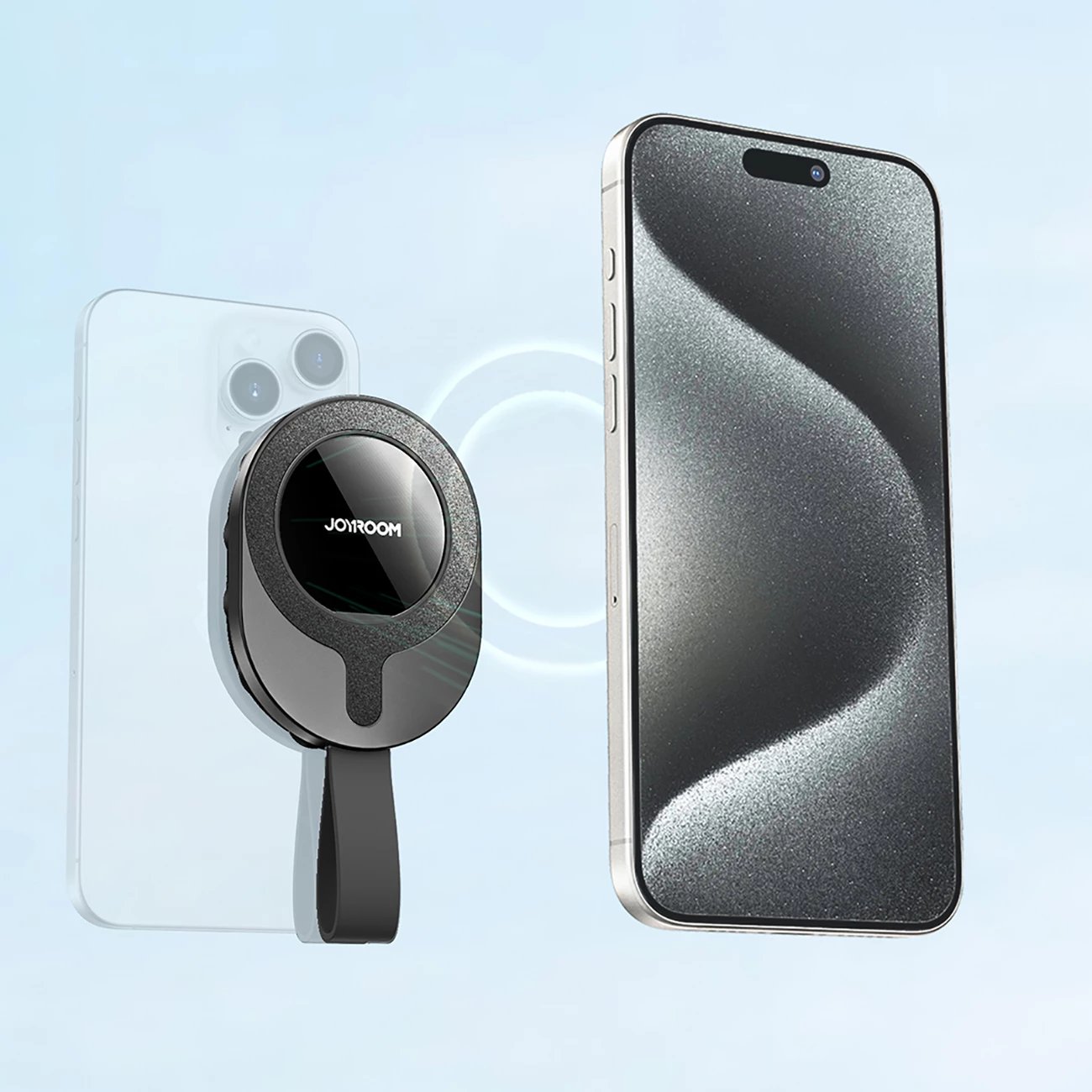 Mbajtës magnetik Joyroom JR-ZS393-S për telefon 4.7-7", me kupa thithëse, i zi