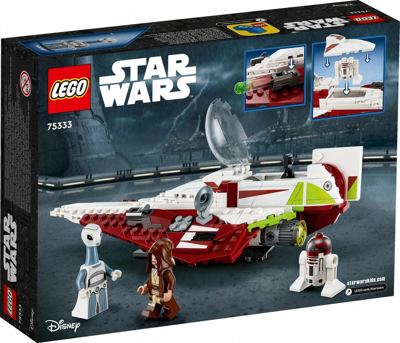 Set LEGO Star Wars Jedi Starfighter 75333, 282 pjesë, me minifigura Obi-Wan Kenobi, Taun We dhe R4-P17