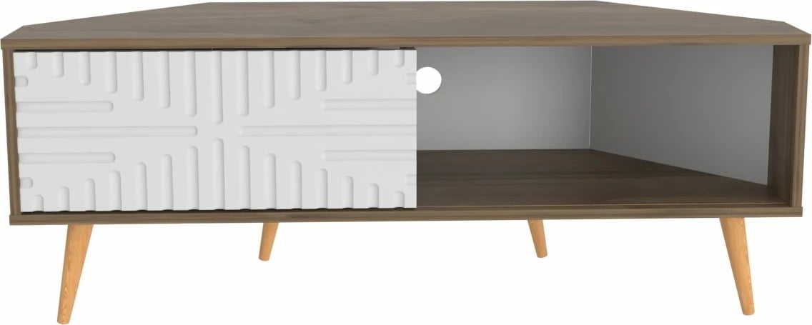 Komodë TV Skye Decor, ngjyrë arre dhe e bardhë, Mora